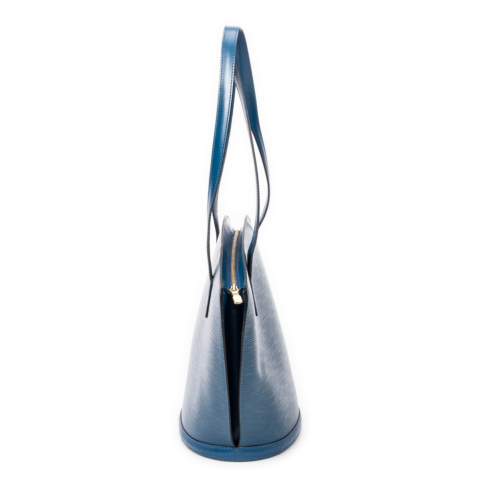 Sac Bandoulière St-Jacques Shopping GM Cuir Épi Bleu