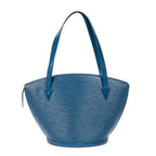 Sac Bandoulière St-Jacques Shopping GM Cuir Épi Bleu