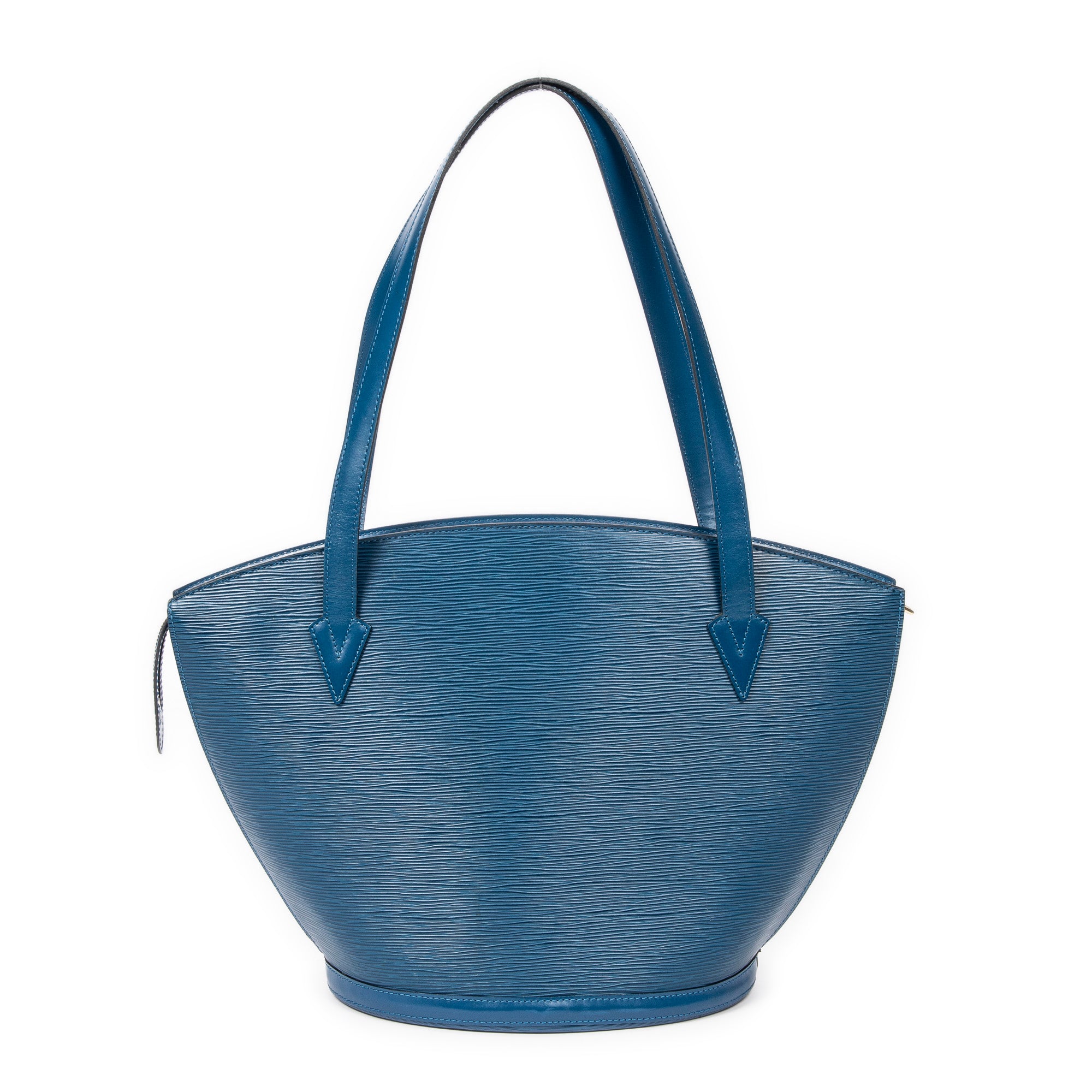 Sac Bandoulière St-Jacques Shopping GM Cuir Épi Bleu
