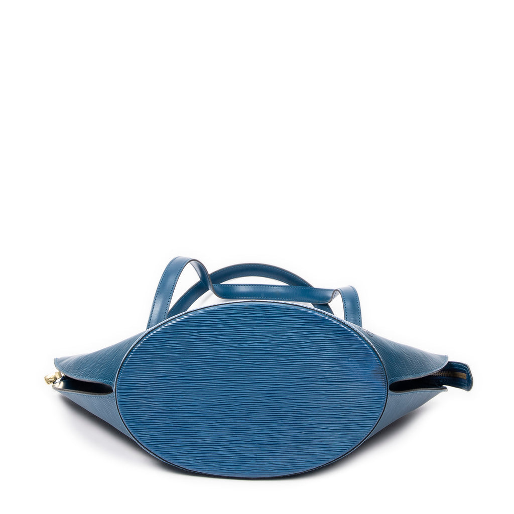 Sac Bandoulière St-Jacques Shopping GM Cuir Épi Bleu