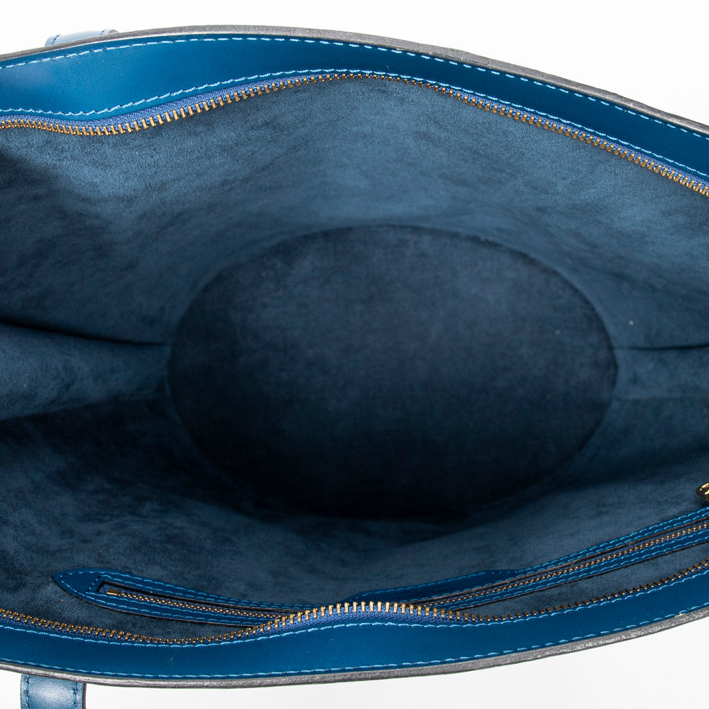 Sac Bandoulière St-Jacques Shopping GM Cuir Épi Bleu