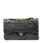 Shoulder Bag Classic Double Flap 26 Black Quilted Lambskin Leather