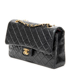 Shoulder Bag Classic Double Flap 26 Black Quilted Lambskin Leather