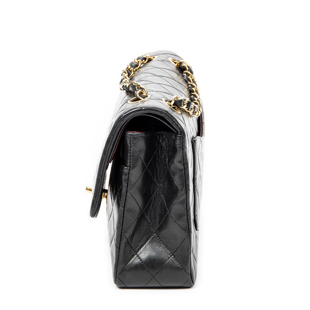 Shoulder Bag Classic Double Flap 26 Black Quilted Lambskin Leather
