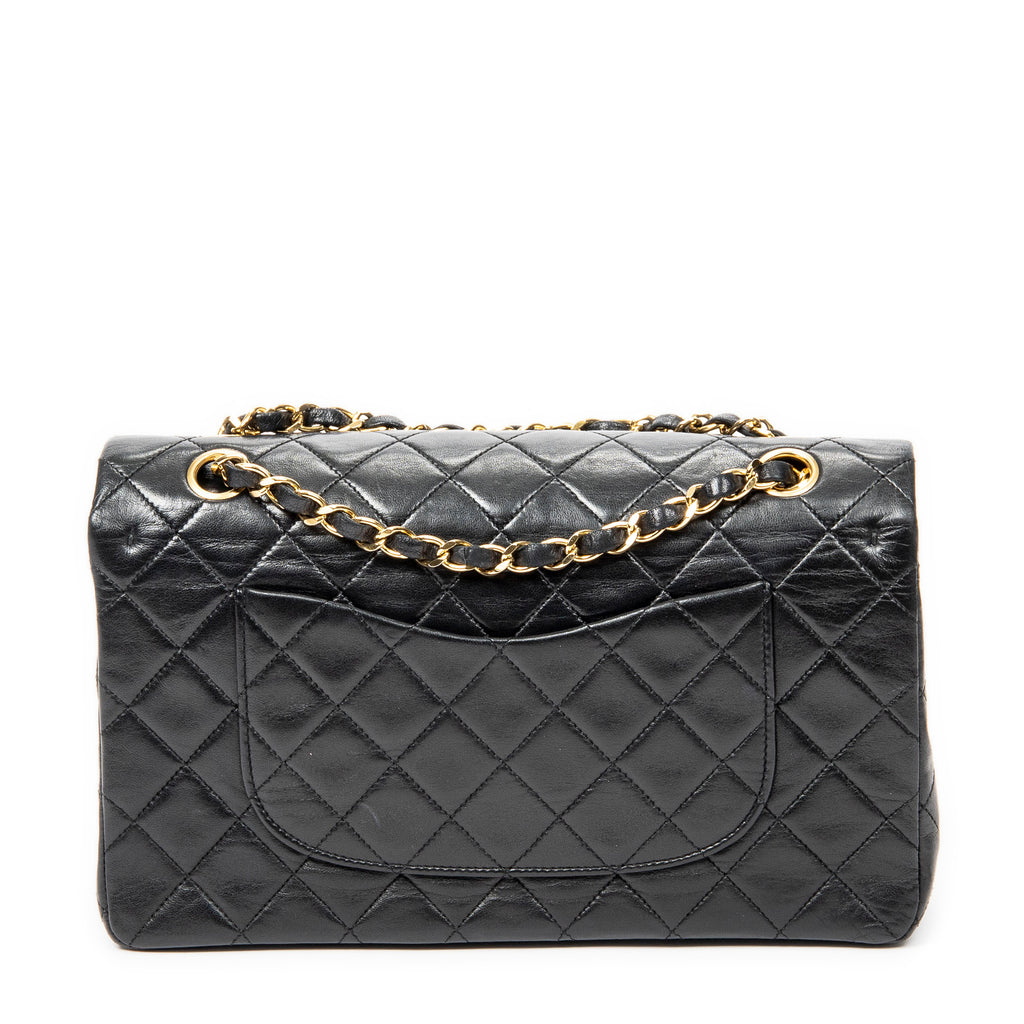 Shoulder Bag Classic Double Flap 26 Black Quilted Lambskin Leather