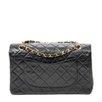 Shoulder Bag Classic Double Flap 26 Black Quilted Lambskin Leather
