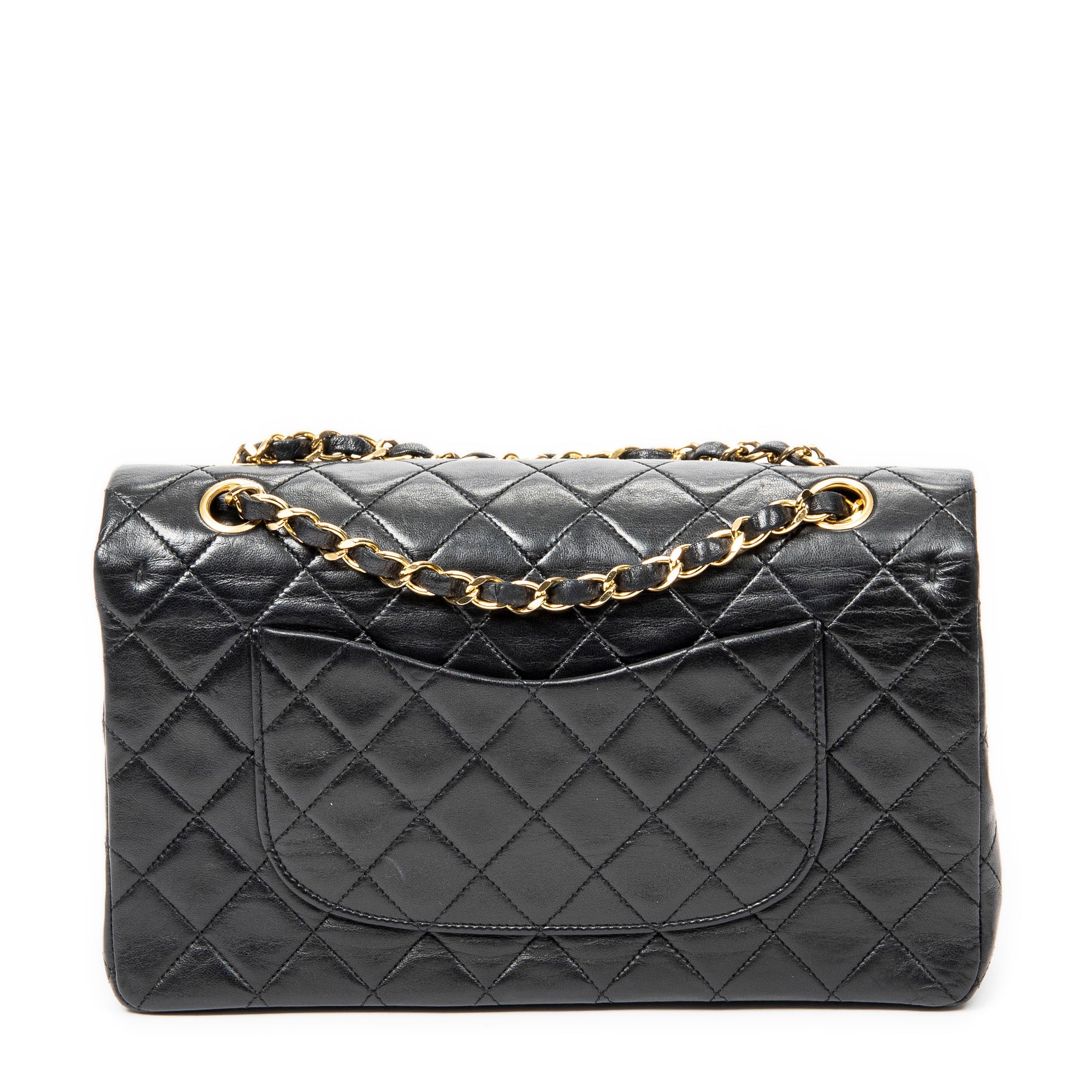 Shoulder Bag Classic Double Flap 26 Black Quilted Lambskin Leather
