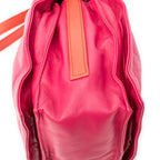 Shoulder Bag Bicolor Tassel Flamenco Pink Smooth Calfskin Leather