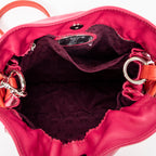 Shoulder Bag Bicolor Tassel Flamenco Pink Smooth Calfskin Leather