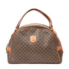 Handbag Dome Bowler Bag Brown Macadam Coated Canvas