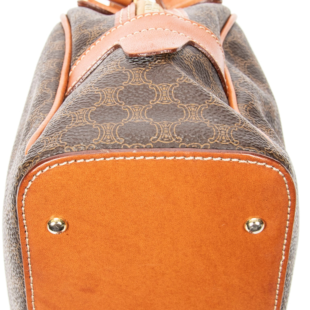 Handbag Dome Bowler Bag Brown Macadam Coated Canvas