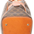 Handbag Dome Bowler Bag Brown Macadam Coated Canvas
