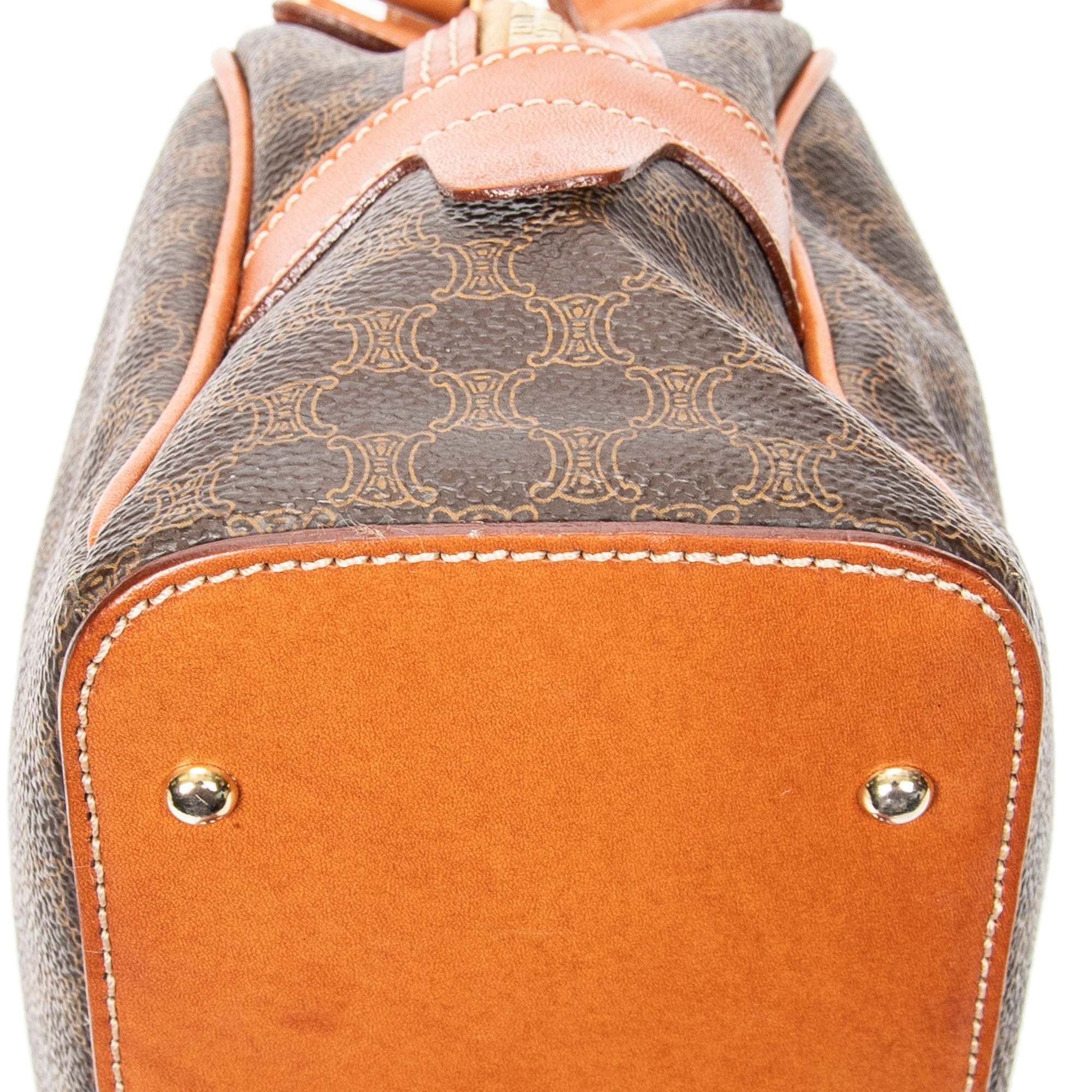 Handbag Dome Bowler Bag Brown Macadam Coated Canvas