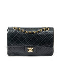 Shoulder Bag Classic Double Flap 26 Black Quilted Lambskin Leather