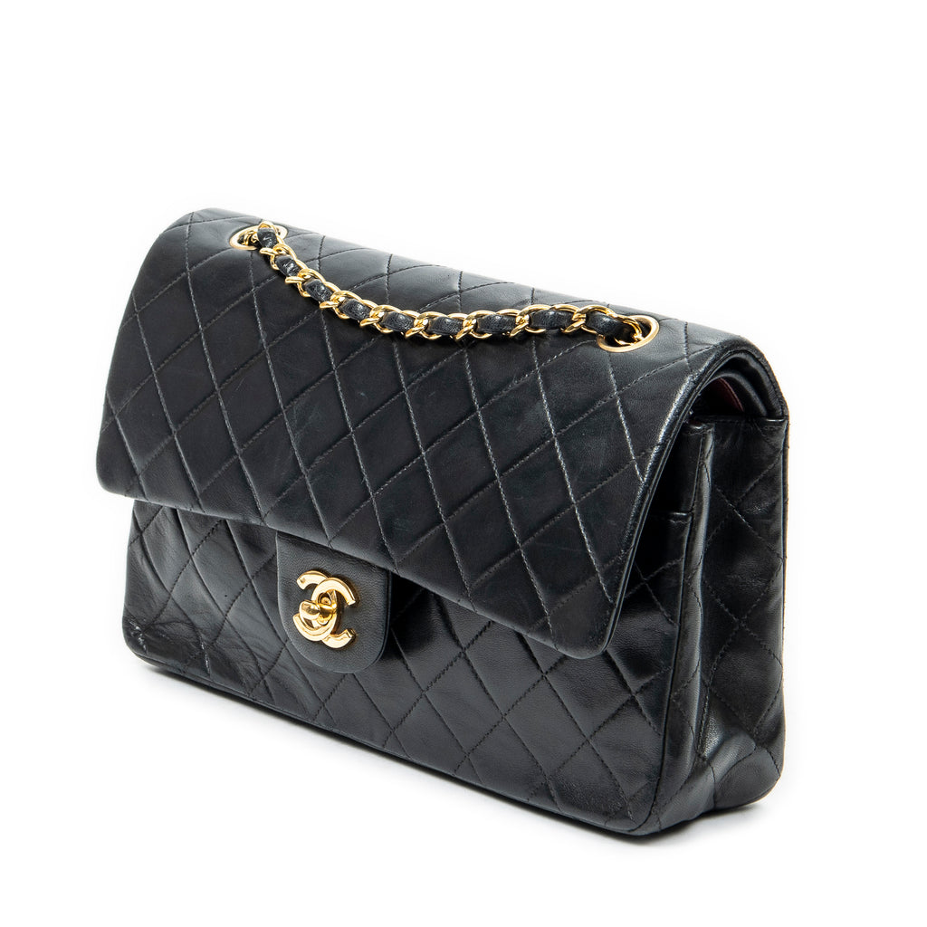 Shoulder Bag Classic Double Flap 26 Black Quilted Lambskin Leather