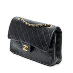 Shoulder Bag Classic Double Flap 26 Black Quilted Lambskin Leather