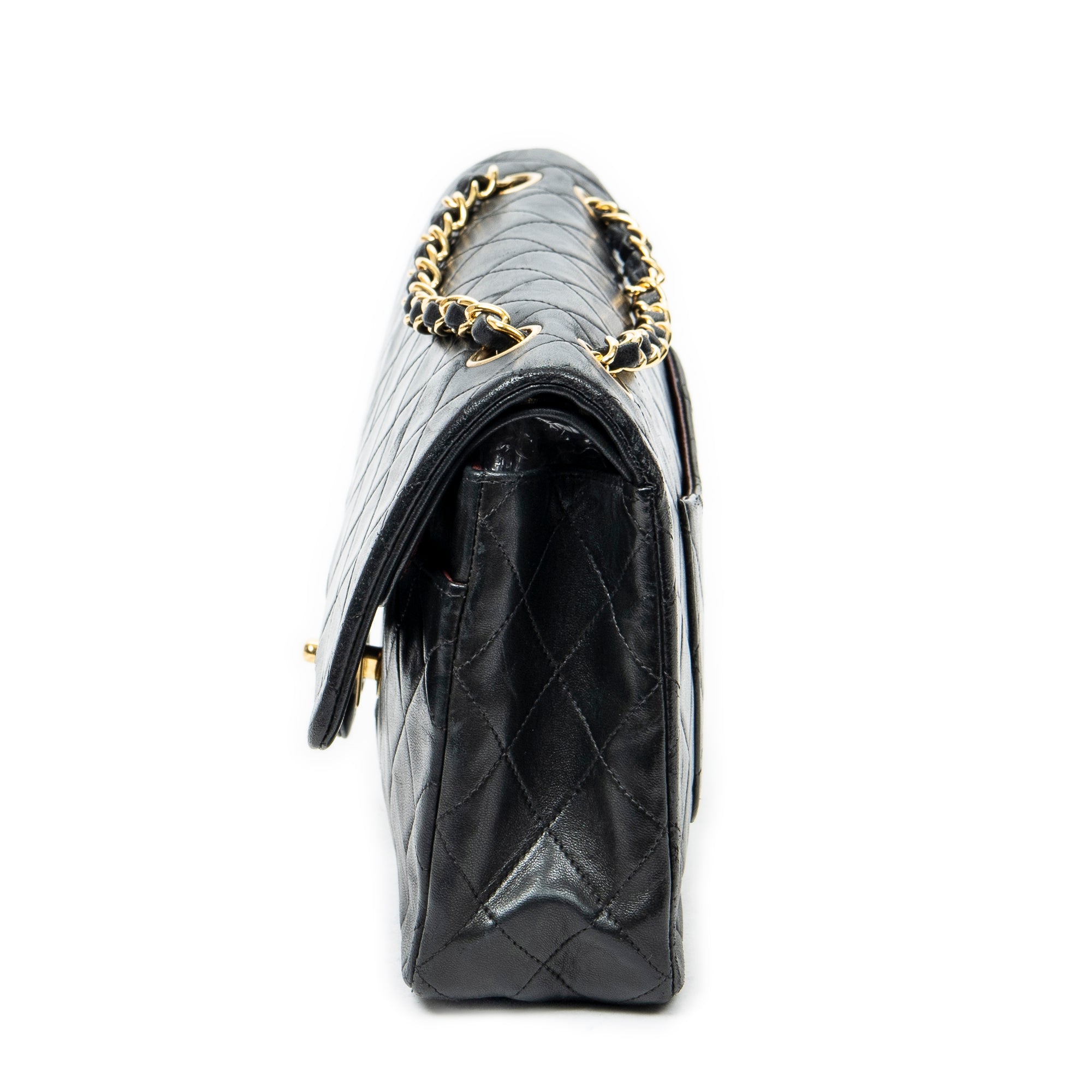 Shoulder Bag Classic Double Flap 26 Black Quilted Lambskin Leather