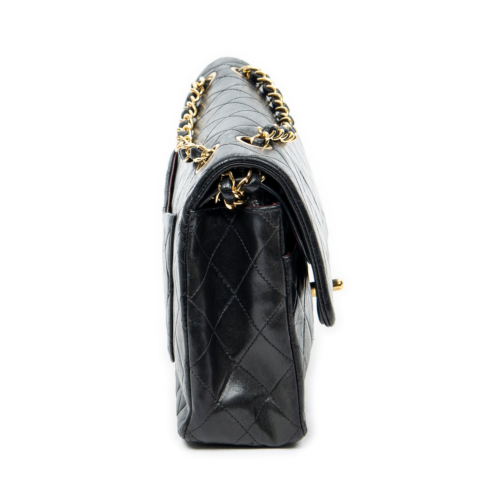Shoulder Bag Classic Double Flap 26 Black Quilted Lambskin Leather