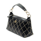 Shoulder Bag Surpique CC Hobo Black Wild Stitch Lambskin Leather