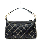 Shoulder Bag Surpique CC Hobo Black Wild Stitch Lambskin Leather