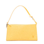 Handbag Accessory Pouch 24 Yellow Epi