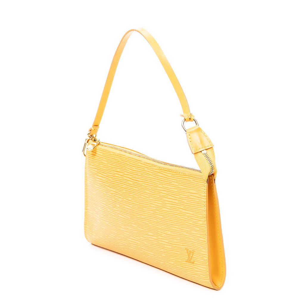 Handbag Accessory Pouch 24 Yellow Epi