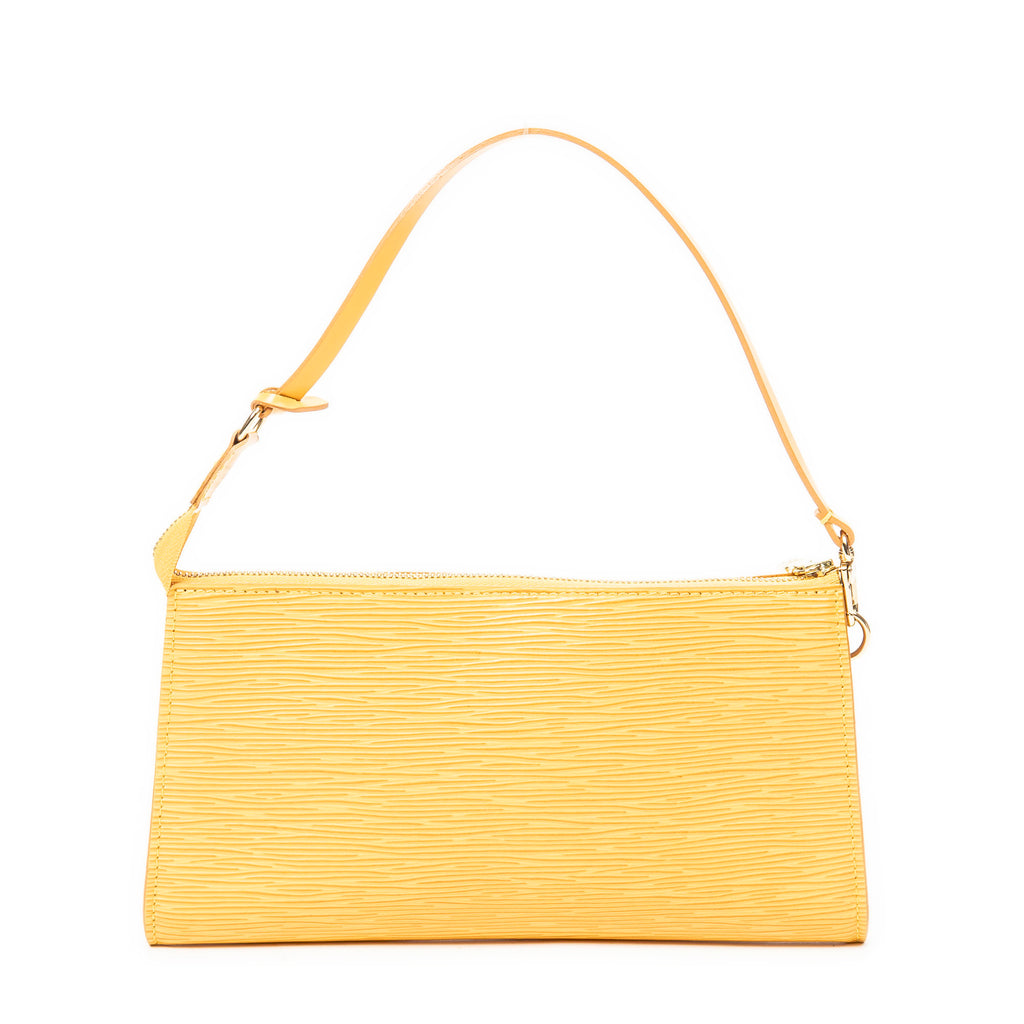 Handbag Accessory Pouch 24 Yellow Epi