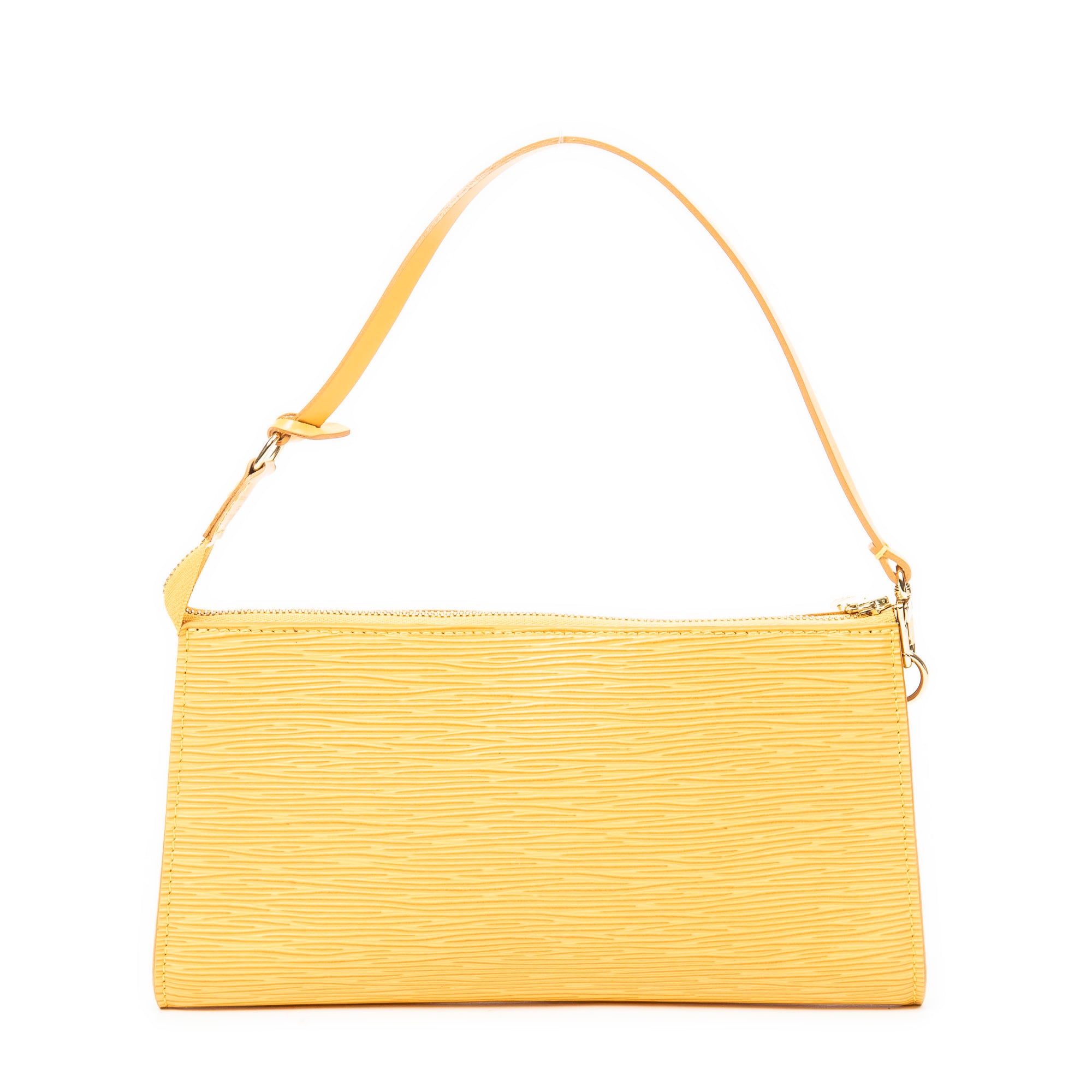 Handbag Accessory Pouch 24 Yellow Epi