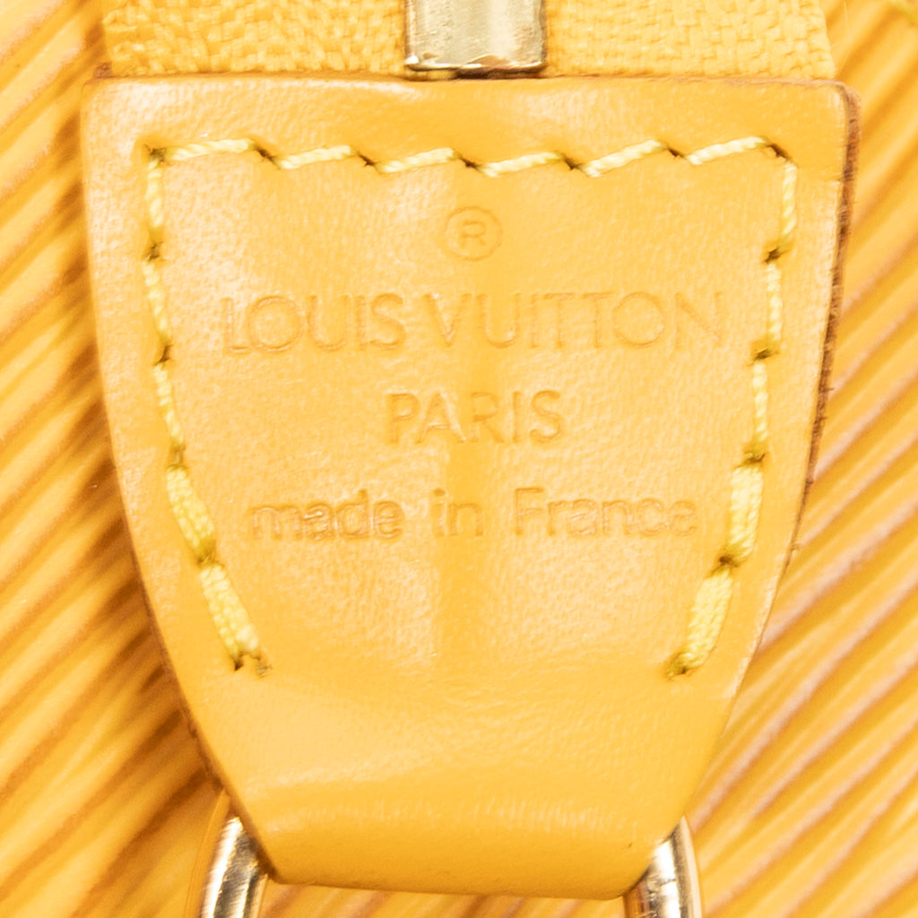 Handbag Accessory Pouch 24 Yellow Epi