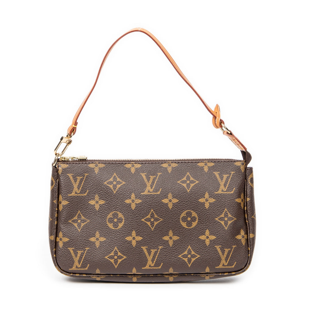Handbag Accessory Pouch Brown Monogram Canvas