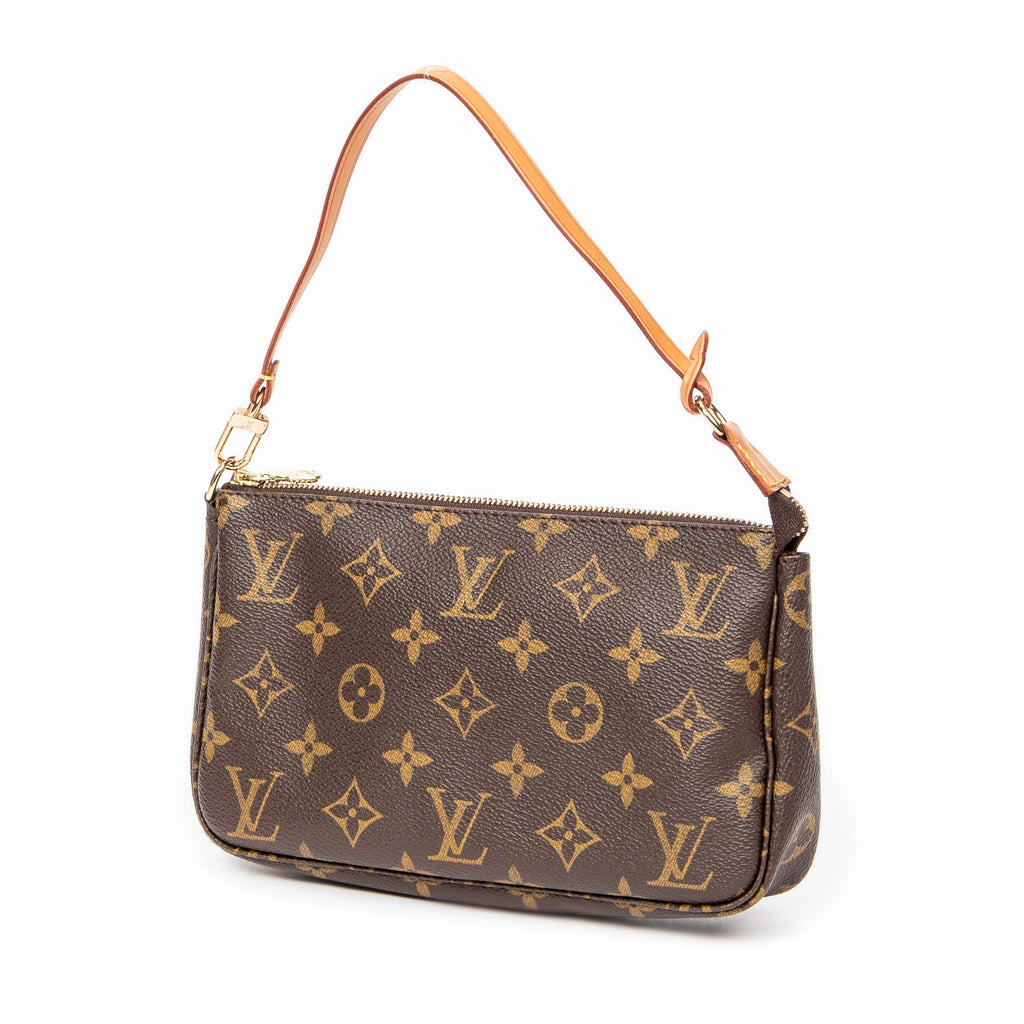 Handbag Accessory Pouch Brown Monogram Canvas