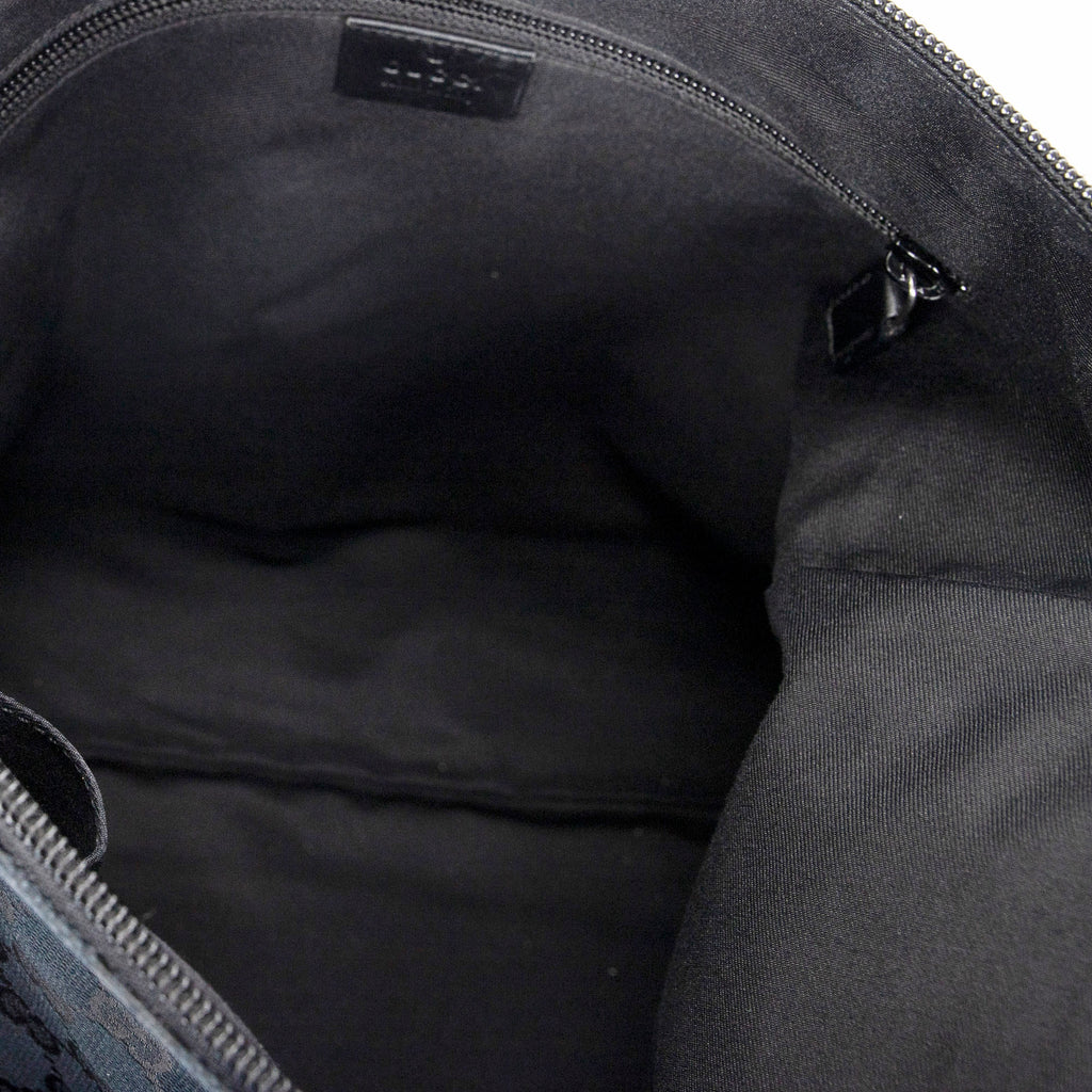 Shoulder Bag Large Messenger Black Monogrammed Canvas