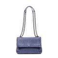 Shoulder Bag Small Olimpia Deep Blue Intrecciato Leather