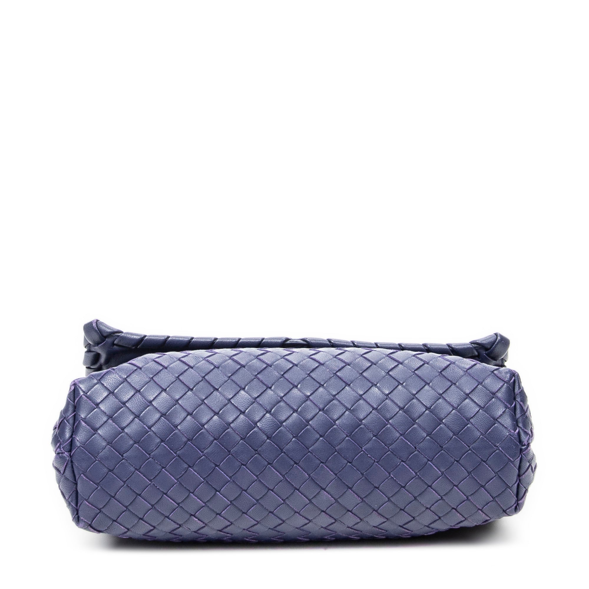 Shoulder Bag Small Olimpia Deep Blue Intrecciato Leather