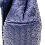 Shoulder Bag Small Olimpia Deep Blue Intrecciato Leather
