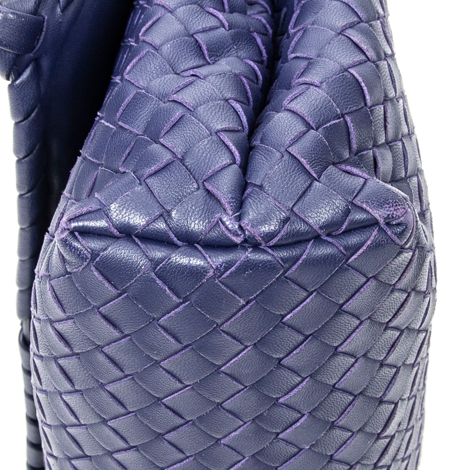 Shoulder Bag Small Olimpia Deep Blue Intrecciato Leather