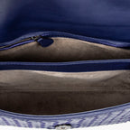 Shoulder Bag Small Olimpia Deep Blue Intrecciato Leather