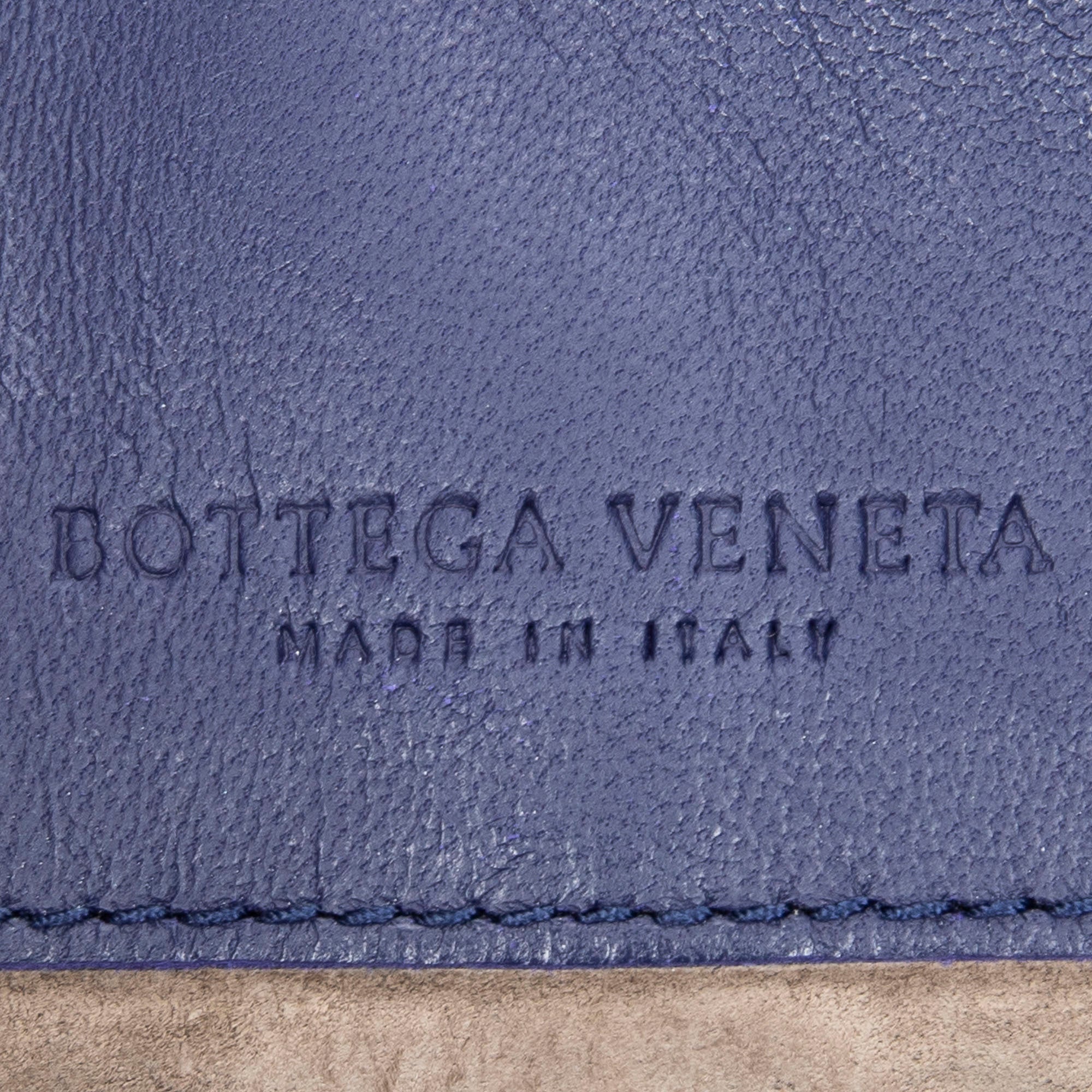 Shoulder Bag Small Olimpia Deep Blue Intrecciato Leather