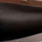 Shoulder Bag Double Turnlock Crossbody Brown Saffiano Leather