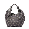 Shoulder Bag Front Pocket Hobo Blue Denim Macadam Denim Canvas