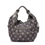Shoulder Bag Front Pocket Hobo Blue Denim Macadam Denim Canvas