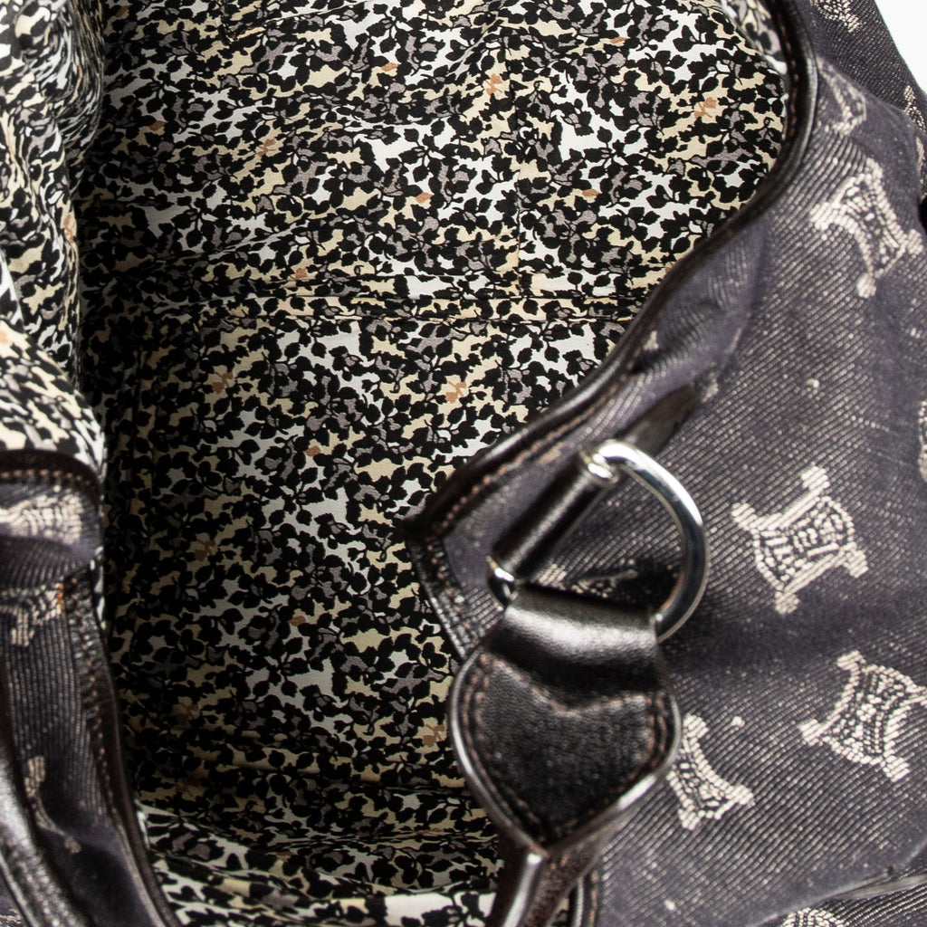 Shoulder Bag Front Pocket Hobo Blue Denim Macadam Denim Canvas