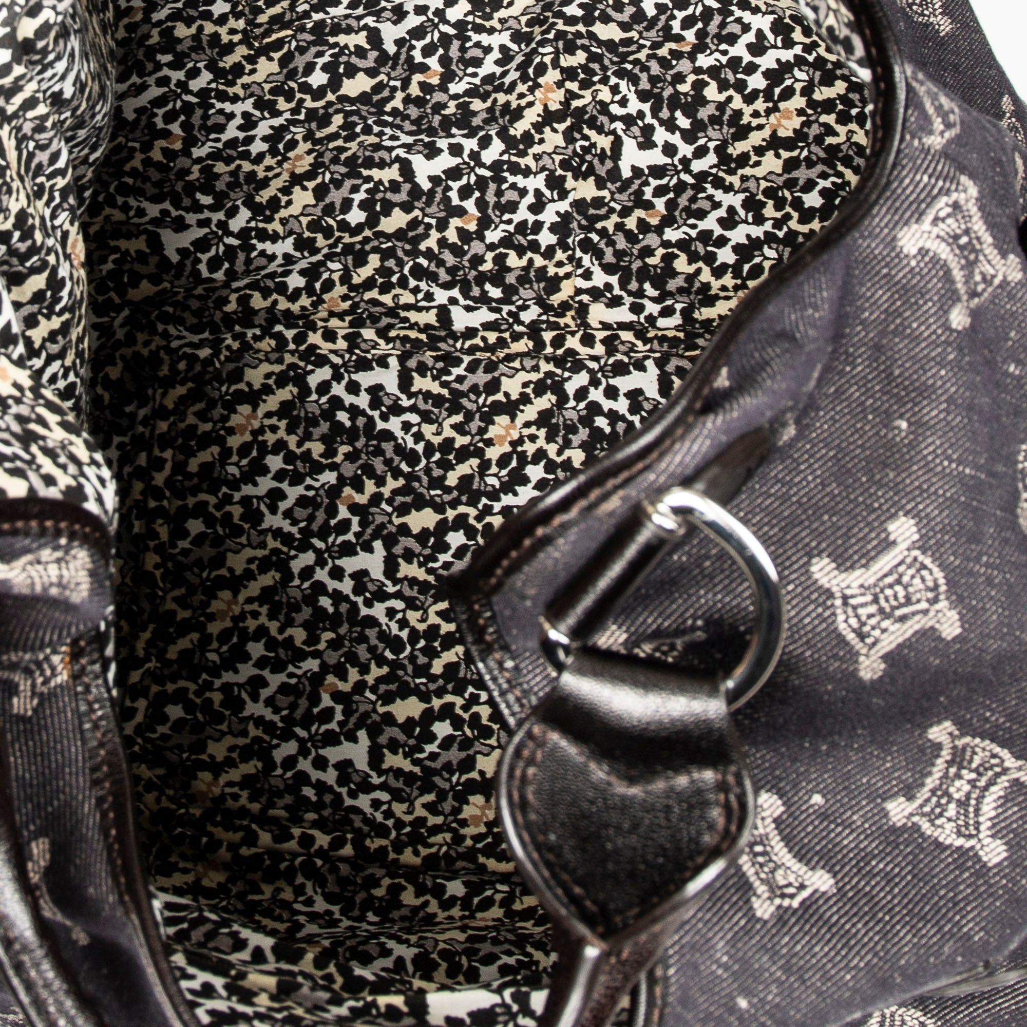 Shoulder Bag Front Pocket Hobo Blue Denim Macadam Denim Canvas