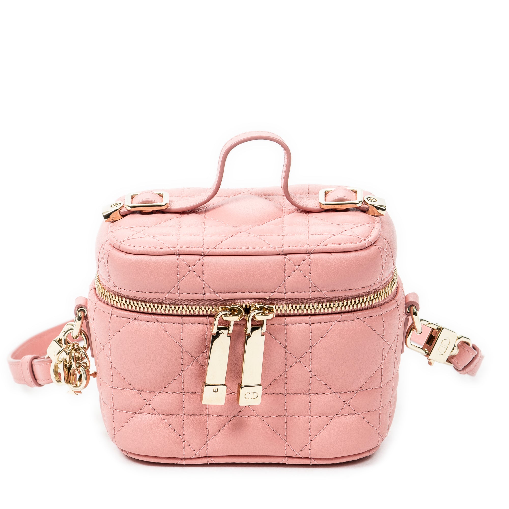 Shoulder Bag Micro Lady Dior Vanity Case Pink Cannage Lambskin Leather