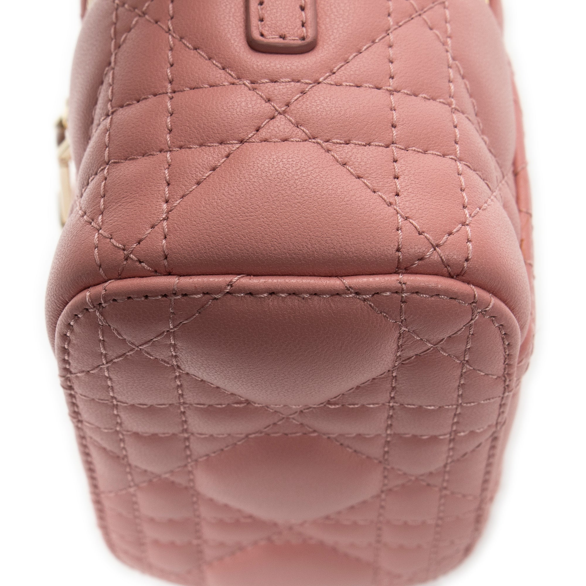Shoulder Bag Micro Lady Dior Vanity Case Pink Cannage Lambskin Leather