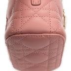 Shoulder Bag Micro Lady Dior Vanity Case Pink Cannage Lambskin Leather