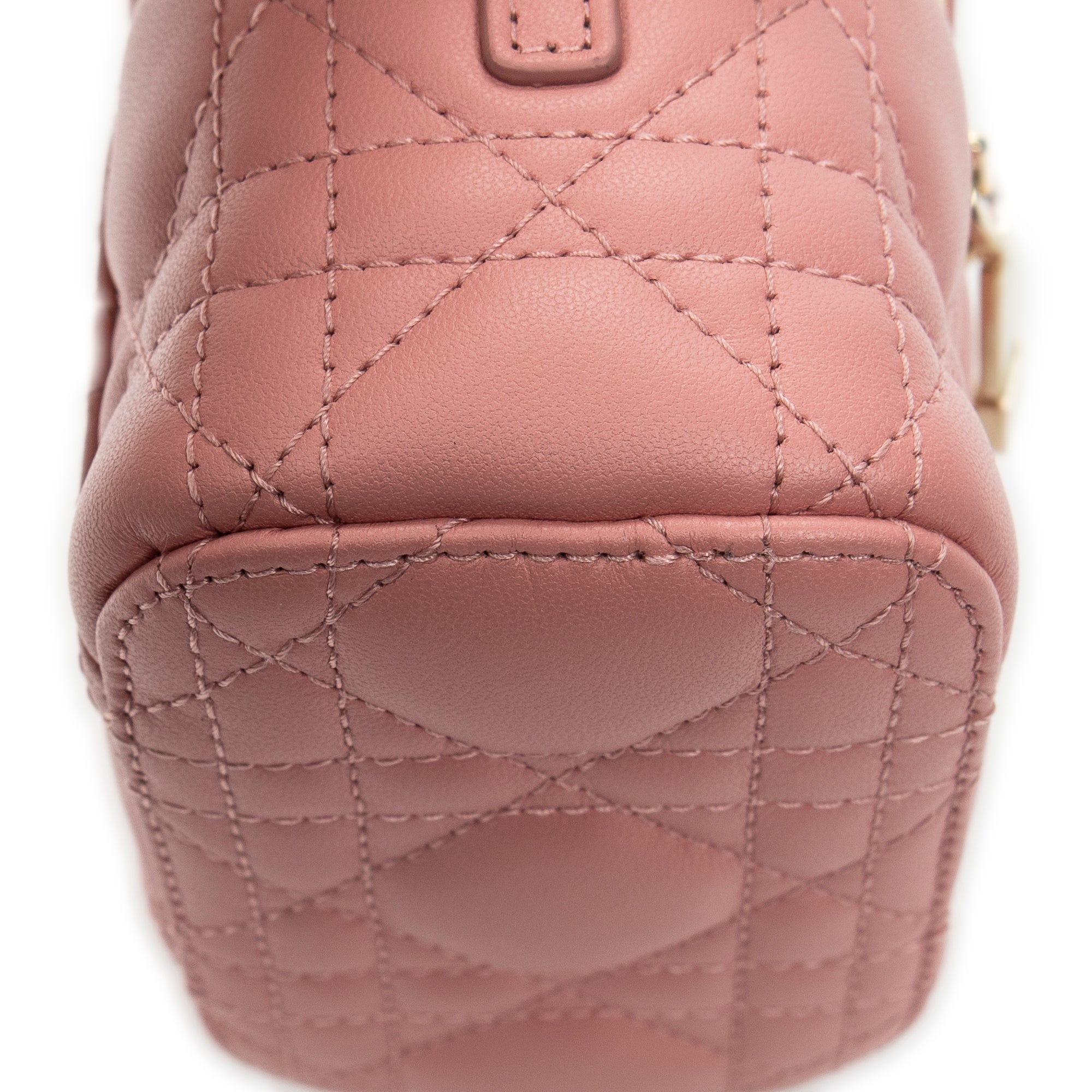 Shoulder Bag Micro Lady Dior Vanity Case Pink Cannage Lambskin Leather