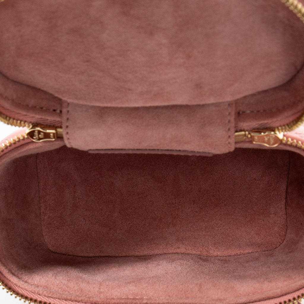 Shoulder Bag Micro Lady Dior Vanity Case Pink Cannage Lambskin Leather