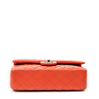 Shoulder Bag Classic Double Flap 26 Orange Quilted Lambskin Leather