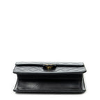Chanel - Sac bandoulière droit vintage à fermoir poussoir - Noir